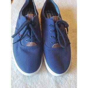 Ben Sherman Lace Up Sneakers -Navy Blue Canvas Great Cond sz 13 M EU 46